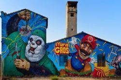 McDonalds and Mario Bros become Mario Gros in this street art mural by graffiti master Duke 103