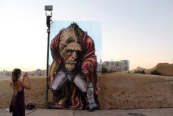 Wild Drawing's street art mural in Malta shows a broken hearted Beast
